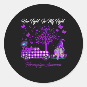 Fight Is My Fight Fibromyalgia Awareness Gifts Classic Round Sticker