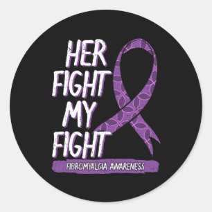 Fight Is My Fight Fibromyalgia Healthy Diet Gift I Classic Round Sticker