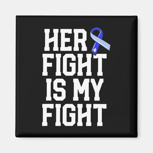 Fight Is My Fight Hydrocephalus Awareness Blue Rib Magnet (Front)