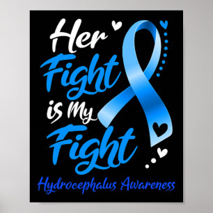 Fight Is My Fight Hydrocephalus Awareness Ribbon Poster