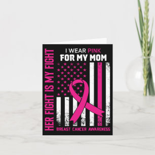Fight Is My Fight I Wear Pink Mum Breast Cancer Fl Card