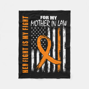 Fight Is My Fight Mother In Law Leukaemia Awarenes Fleece Blanket