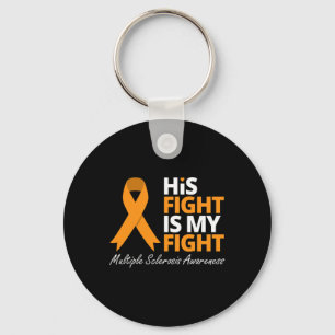 Fight Is My Fight Ms Awareness Orange Ribbon Key Ring