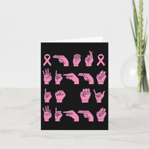 Fight Is My Fight Sign Language Breast Cancer Supp Card
