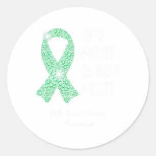 Fight Is Our Fight Bile Duct Cancer Awareness Mont Classic Round Sticker