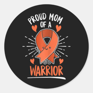 Fight Leukaemia Design For A Mum Of A Warrior Classic Round Sticker