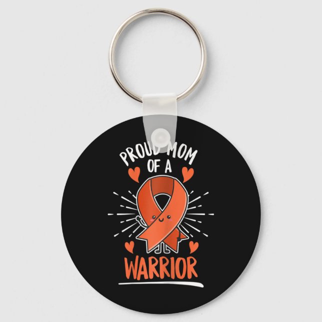Fight Leukaemia Design For A Mum Of A Warrior  Key Ring (Front)