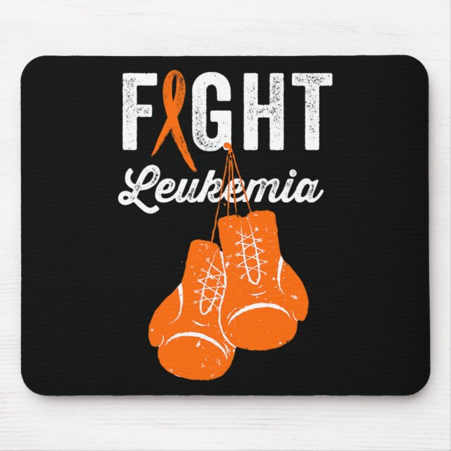 Fight Leukaemia  Fighter Warrior Leukaemia Awarene Mouse Mat (Front)