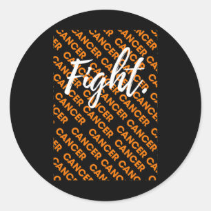 fight leukaemia together blood cancer awareness classic round sticker