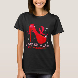 Fight Like A Boss Heart Health Heart Disease Aware T-Shirt