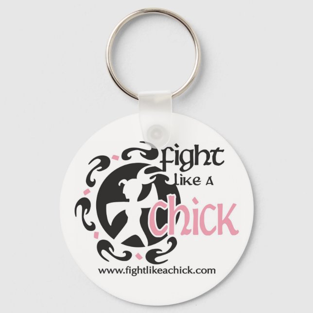Fight Like A Chick Keychain (Front)