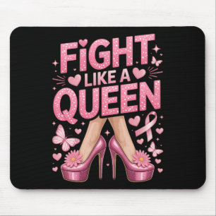 Fight Like A Queen Breast Cancer Awareness High He Mouse Mat