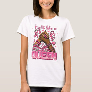 Fight Like a Queen Breast Cancer Awareness Month T-Shirt