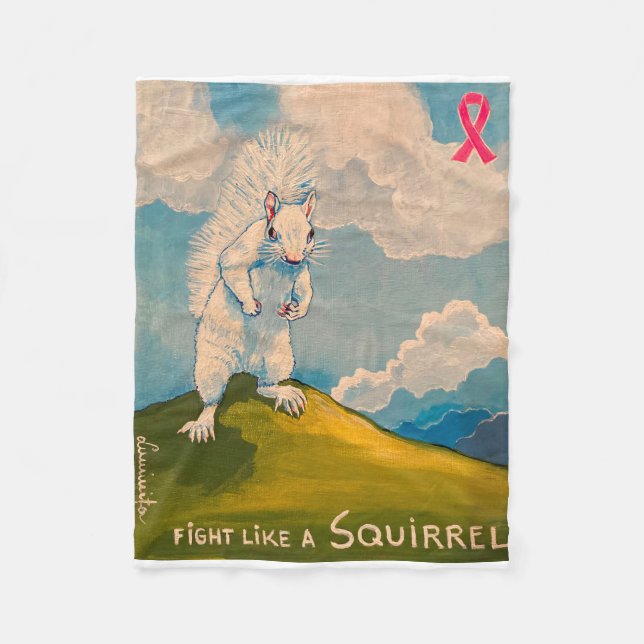 Fight Like A Squirrel Blanket (Front)