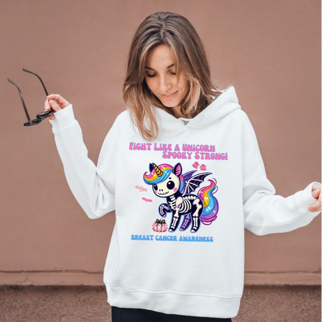 Fight Like a Unicorn: Spooky Strong Best Cancer  Hoodie (Creator Uploaded)