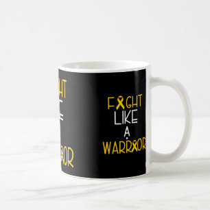Fight Like a Warrior Childhood Cancer Awareness T Coffee Mug