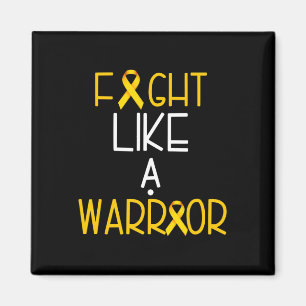 Fight Like a Warrior Childhood Cancer Awareness T Magnet