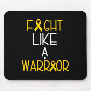 Fight Like a Warrior Childhood Cancer Awareness T Mouse Mat