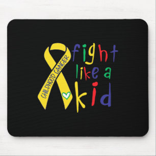 Fight Like Kid Gold Ribbon Childhood Cancer Awaren Mouse Mat