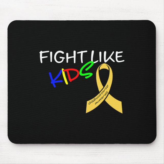 Fight Like Kids Childhood Cancer Awareness Month G Mouse Mat (Front)