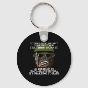 Fight Like The Third Monkey - Funny Boxing And Mma Key Ring