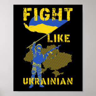 Fight Like Ukrainian Poster