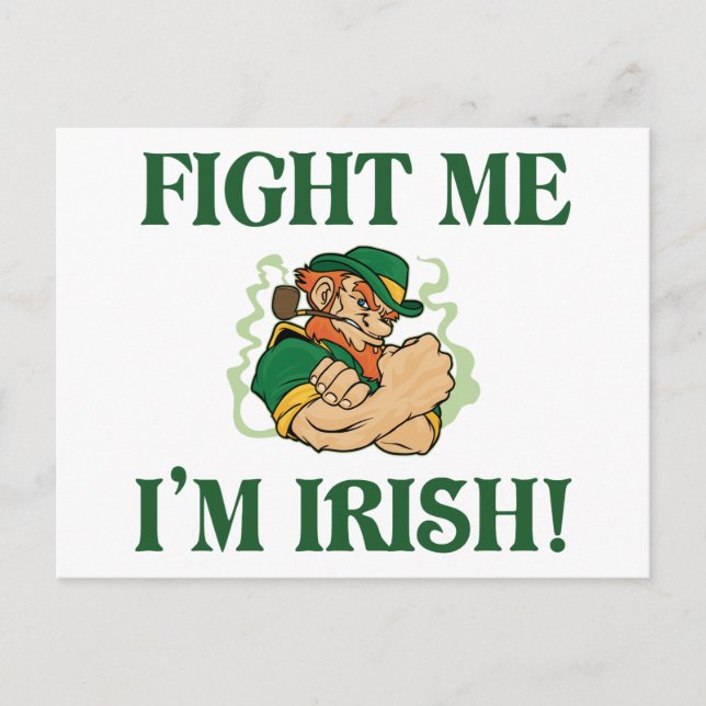 Fight Me I'm Irish Postcard (Front)