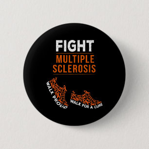 Fight Multiple Sclerosis Ms Awareness Warrior Ribb 6 Cm Round Badge