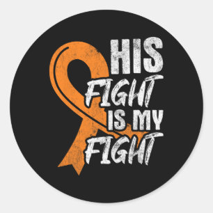Fight My Fight Leukaemia Cancer Leukaemia Awarenes Classic Round Sticker