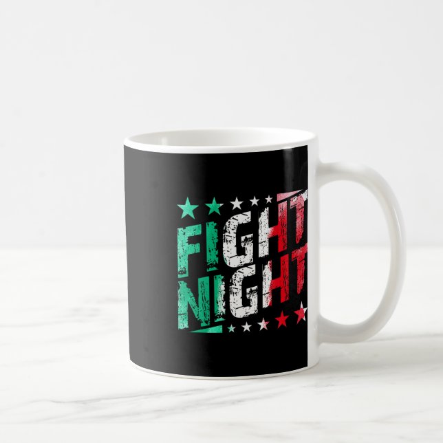 Fight Night Boxing Mma Fan Themed  Coffee Mug (Right)
