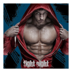 Fight Night Sports Event Template Poster