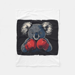 Fight Night With Koala Bear In Gloves Costume Fleece Blanket
