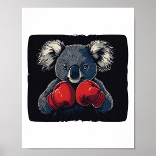 Fight Night With Koala Bear In Gloves Costume Poster