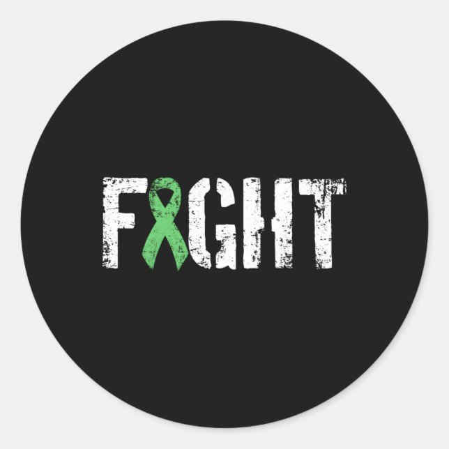 Fight Non Hodgkins Lymphoma Military Style Awarene Classic Round Sticker (Front)