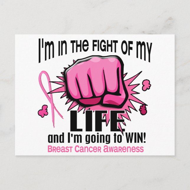 Fight Of My Life 2 Breast Cancer Postcard (Front)