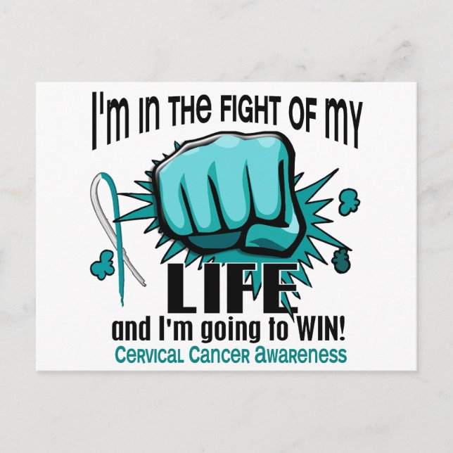 Fight Of My Life 2 Cervical Cancer Postcard (Front)