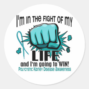 Fight Of My Life 2 PKD Classic Round Sticker