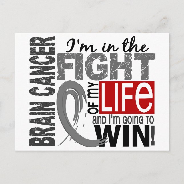 Fight Of My Life Brain Cancer Postcard (Front)