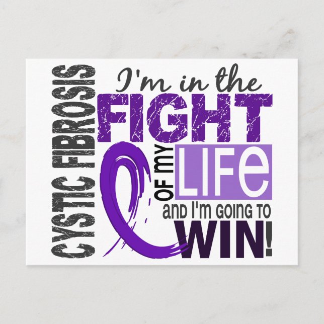 Fight Of My Life Cystic Fibrosis Postcard (Front)
