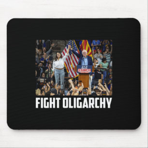 Fight Oligarchy Bernie Sanders And Aoc Freedom Us Mouse Mat