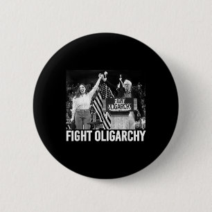 Fight Oligarchy, Protest And Resist With Bernie Sa 6 Cm Round Badge
