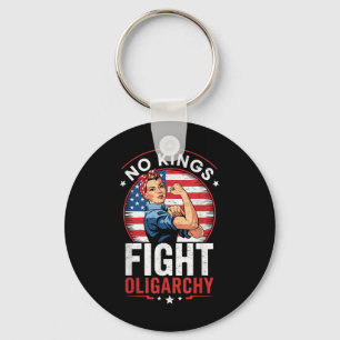 Fight Oligarchy Protest Sign Democracy No Kings In Key Ring