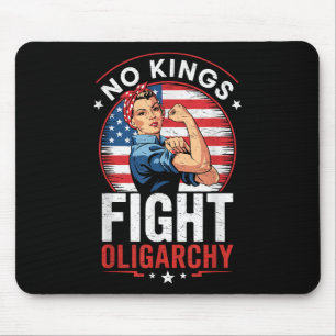Fight Oligarchy Protest Sign Democracy No Kings In Mouse Mat