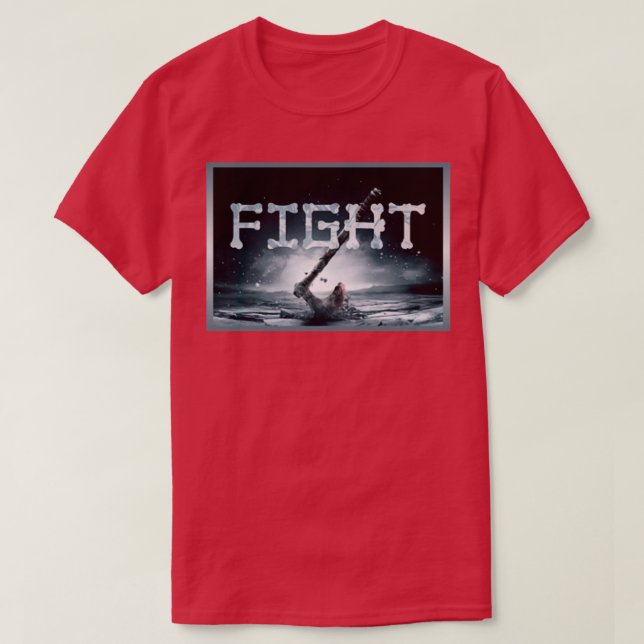 FIGHT on Black T-Shirt (Design Front)