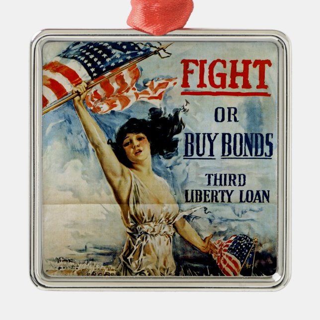 Fight or Buy Bonds Metal Tree Decoration (Front)