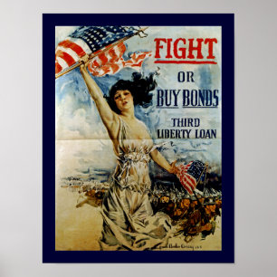 Fight or Buy Bonds ~ Third Liberty Loan Poster