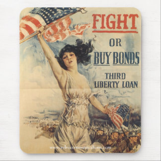 "Fight or Buy Bonds" WWl Poster Mouse Mat