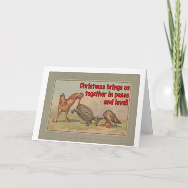 Fight over meal holiday card (Front)