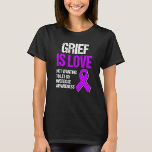 Fight Overdose Pruple Ribbon Opioid Overdose Aware T-Shirt