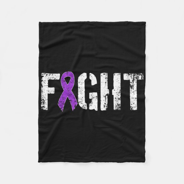Fight Pancreatic Cancer Military Style Awareness  Fleece Blanket (Front)